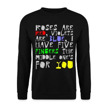 Chemise de poésie effrontée - Sweat-shirt Unisexe - noir - Devant - Alina (178cm) & Michal (187cm)