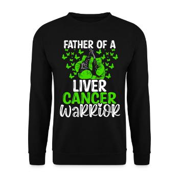 Liver Cancer Awareness Dad Fathers Day Papa - Unisex Pullover - Schwarz - Vorne - Alina (178cm) & Michal (187cm)