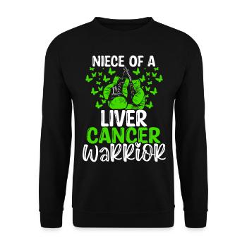 Sensibilisation au cancer du foie Nièce Tante Oncle - Sweat-shirt Unisexe - noir - Devant - Alina (178cm) & Michal (187cm)