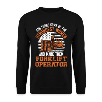 Opérateur de chariot élévateur certifié - Sweat-shirt Unisexe - noir - Devant - Alina (178cm) & Michal (187cm)
