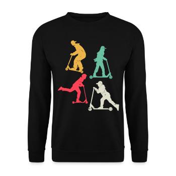Scooter Tricks Stunt Racing Scooter Stunts Boys Sc - Unisex Sweatshirt - black - Front - Alina (178cm) & Michal (187cm)