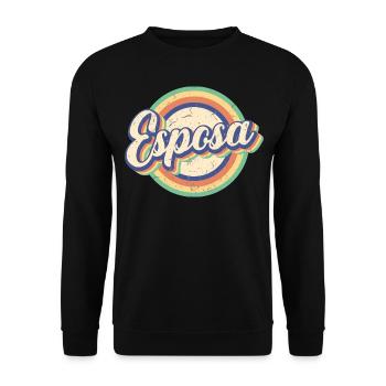 Esposa Retro Wife To Be Bride Couple Wedding Gift - Unisex Sweatshirt - black - Front - Alina (178cm) & Michal (187cm)