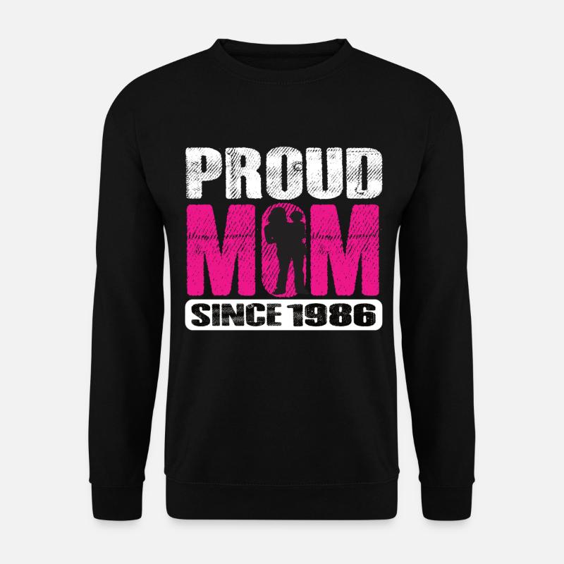 Proud Mom Since 1986 - Unisex Sweatshirt - black