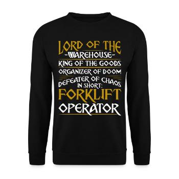 Certified Forklift Truck Operator - Unisex Sweatshirt - black - Front - Alina (178cm) & Michal (187cm)