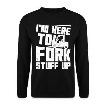 Certified Forklift Truck Operator - Unisex Sweatshirt - black - Front - Alina (178cm) & Michal (187cm)