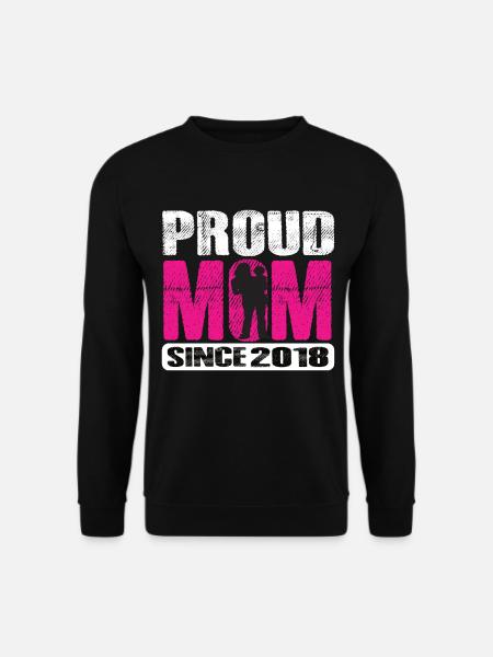 Proud Mom Since 2018 - Unisex Sweatshirt - black