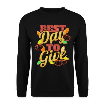Best Day To Give Thanksgiving - Unisex Sweatshirt - black - Front - Alina (178cm) & Michal (187cm)