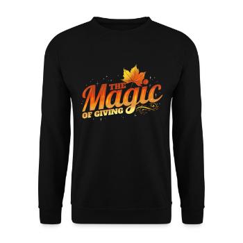 The Magic Of Giving Autumn Thanksgiving - Unisex Sweatshirt - black - Front - Alina (178cm) & Michal (187cm)