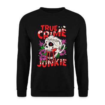 Accro au crime - Sweat-shirt Unisexe - noir - Devant - Alina (178cm) & Michal (187cm)