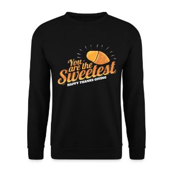 You Are The Sweetest Yam Sweet Potatoe - Unisex Sweatshirt - black - Front - Alina (178cm) & Michal (187cm)