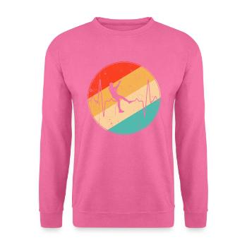 Escalade rétro heartbeat - Sweat-shirt Unisexe - rose - Devant