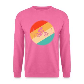 VTT Retro Heartbeat - Sweat-shirt Unisexe - rose - Devant