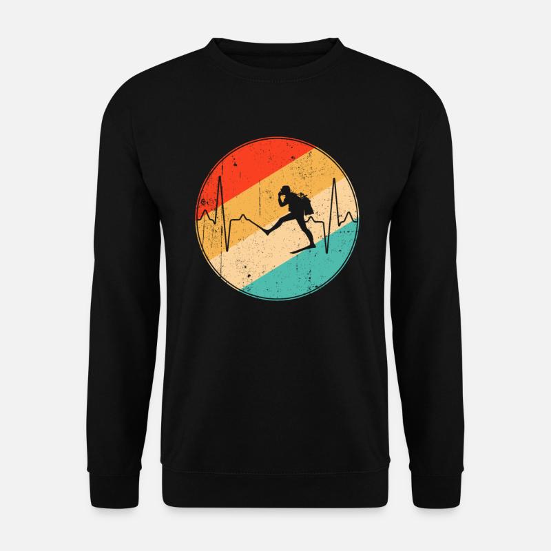 Diving Retro Heartbeat - Unisex Sweatshirt - black