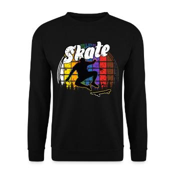 Skateboard Freestyle - Sweat-shirt Unisexe - noir - Devant - Alina (178cm) & Michal (187cm)