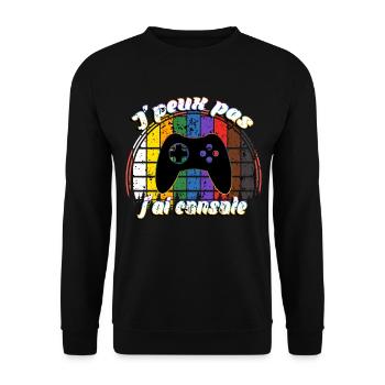 J'peux pas j'ai console - Sweat-shirt Unisexe - noir - Devant - Alina (178cm) & Michal (187cm)