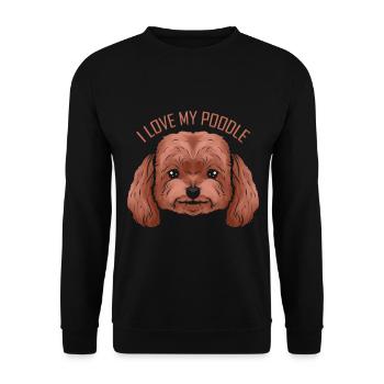 Dog Lover - I Love My Poodle - Unisex Sweatshirt - black - Front - Alina (178cm) & Michal (187cm)