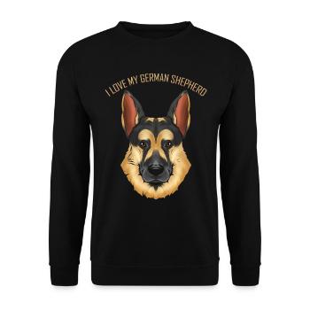 Dog Lover - I Love My English Shepherd - Unisex Sweatshirt - black - Front - Alina (178cm) & Michal (187cm)
