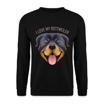 Dog Lover - I Love My Rottweiler - Unisex Sweatshirt - black - Front - Alina (178cm) & Michal (187cm)