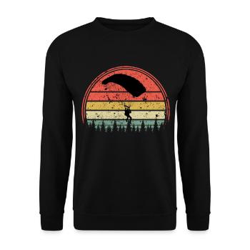 parachute - Unisex Sweatshirt - black - Front - Alina (178cm) & Michal (187cm)