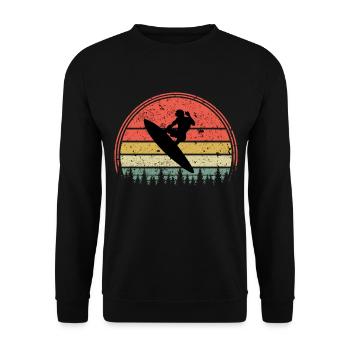 Surfing - Unisex Sweatshirt - black - Front - Alina (178cm) & Michal (187cm)