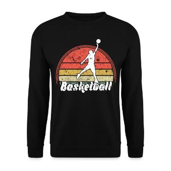 Basketteur - Basket - BBall - Basket Ball - Sweat-shirt Unisexe - noir - Devant - Alina (178cm) & Michal (187cm)