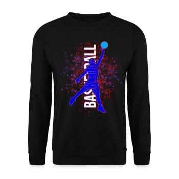Basketteur - Basket - BBall - Basket Ball - Sweat-shirt Unisexe - noir - Devant - Alina (178cm) & Michal (187cm)