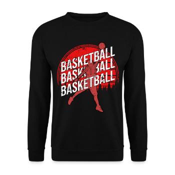 Basketteur - Basket - BBall - Basket Ball - Sweat-shirt Unisexe - noir - Devant - Alina (178cm) & Michal (187cm)
