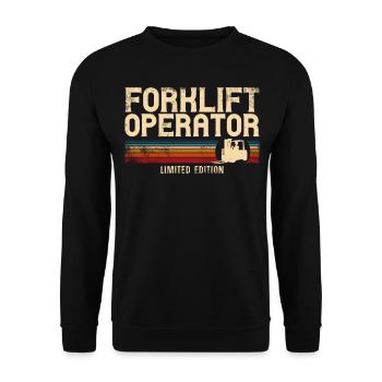 Certified Forklift Truck Operator - Unisex Pullover - Schwarz - Vorne - Alina (178cm) & Michal (187cm)
