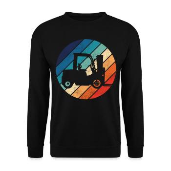 Certified Forklift Truck Operator - Unisex Sweatshirt - black - Front - Alina (178cm) & Michal (187cm)
