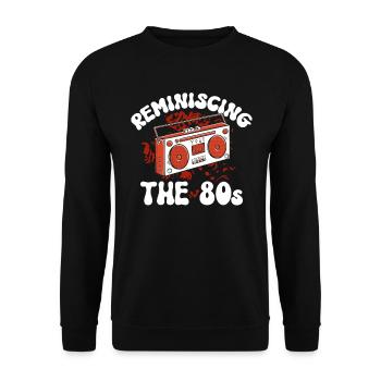 Memories of the 80s music eighties - Unisex Sweatshirt - black - Front - Alina (178cm) & Michal (187cm)