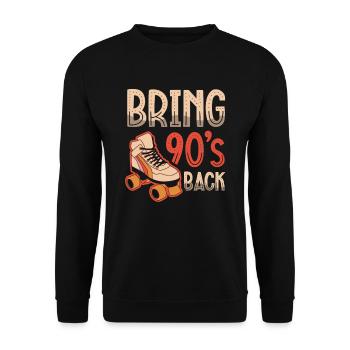 Ramenez les années 90. Années quatre-vingt-dix - Sweat-shirt Unisexe - noir - Devant - Alina (178cm) & Michal (187cm)
