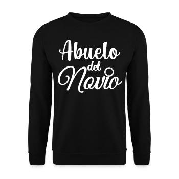 Abuelo del Novio Groom's Grandpa Wedding Party - Unisex Sweatshirt - black - Front - Alina (178cm) & Michal (187cm)