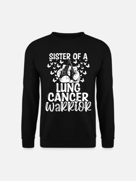 Lung Cancer Awareness Sister Twins Sibling - Unisex Pullover - Schwarz