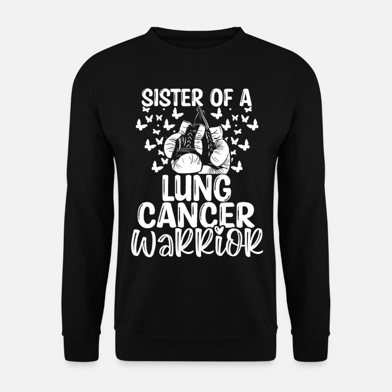 Lung Cancer Awareness Sister Twins Sibling - Unisex Pullover - Schwarz
