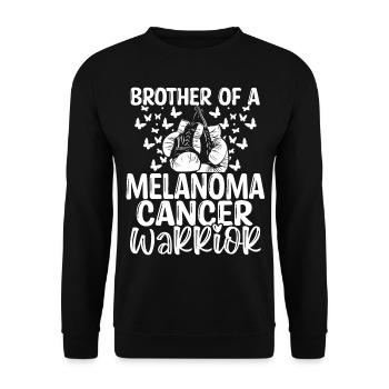 Melanoma Cancer Awareness Brother Twins Sibling - Unisex Sweatshirt - black - Front - Alina (178cm) & Michal (187cm)