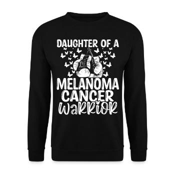 Melanoma Cancer Awareness Month Daughter - Unisex Pullover - Schwarz - Vorne - Alina (178cm) & Michal (187cm)