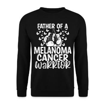 Melanoma Cancer Awareness Dad Fathers Day Papa - Unisex Sweatshirt - black - Front - Alina (178cm) & Michal (187cm)
