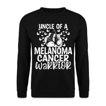 Melanoma Cancer Awareness Uncle Nephew Niece - Unisex Pullover - Schwarz - Vorne - Alina (178cm) & Michal (187cm)