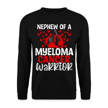 Myeloma Cancer Awareness Nephew Aunt Uncle - Unisex Pullover - Schwarz - Vorne - Alina (178cm) & Michal (187cm)