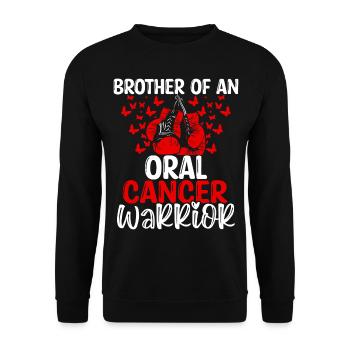 Sensibilisation au cancer de la cavité buccale Frères jumeaux Frère et sœur - Sweat-shirt Unisexe - noir - Devant - Alina (178cm) & Michal (187cm)