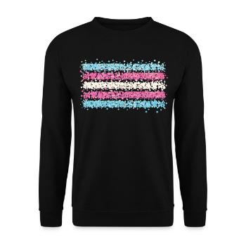 Transgender Transsexual Transsexual Flag - Unisex Sweatshirt - black - Front - Alina (178cm) & Michal (187cm)