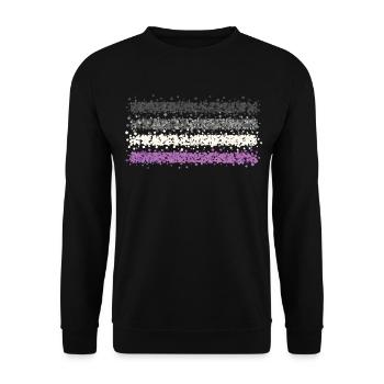 Asexual Asexuality ACE Asexual Flag LGBTQ - Unisex Sweatshirt - black - Front - Alina (178cm) & Michal (187cm)