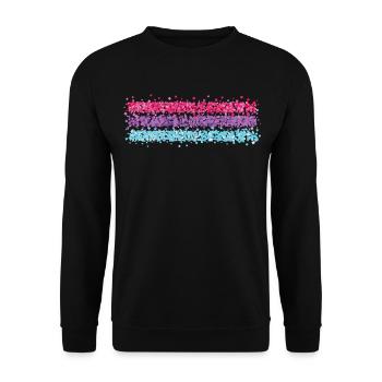 Bisexual Bisexuality Flag Gay Gay - Unisex Sweatshirt - black - Front - Alina (178cm) & Michal (187cm)