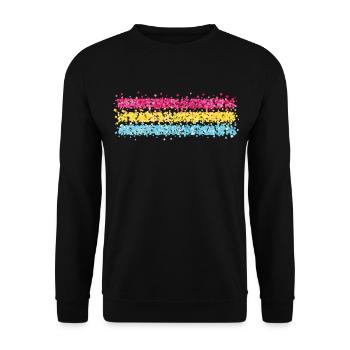 Pansexual flag Pansexual Pan Pansexual - Unisex Sweatshirt - black - Front - Alina (178cm) & Michal (187cm)