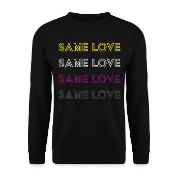 Asexuel Asexualité Asexual Flag Communauté - Sweat-shirt Unisexe - noir - Devant - Alina (178cm) & Michal (187cm)