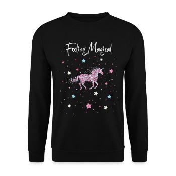 Unicorn Transgender Transsexual Transsexual - Unisex Sweatshirt - black - Front - Alina (178cm) & Michal (187cm)