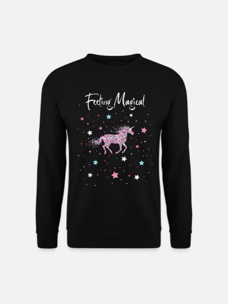 Einhorn Unicorn Transgender Transsexuell Trans - Unisex Pullover - Schwarz