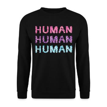 Bisexualité Bisexuelle Flag Bi Homo Gay - Sweat-shirt Unisexe - noir - Devant - Alina (178cm) & Michal (187cm)