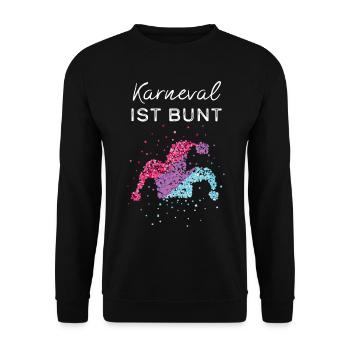 Carnival Carnival Confetti Bisexual Bisexuality - Unisex Sweatshirt - black - Front - Alina (178cm) & Michal (187cm)