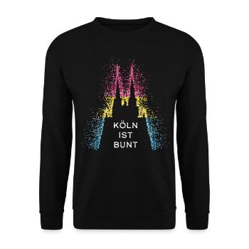 Cologne Cathedral Cologne Colonia Pansexual Pansexual - Unisex Sweatshirt - black - Front - Alina (178cm) & Michal (187cm)
